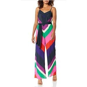 NWT Trina Turk Women's Remote Tie Waist Wide Leg Jumpsuit M